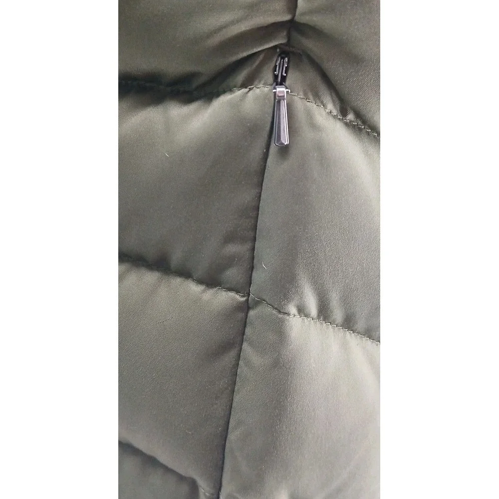 Vntg Y2K Patagonia Green Goose Down Puffer Coat Jacket Hooded Women's Zip Up Med